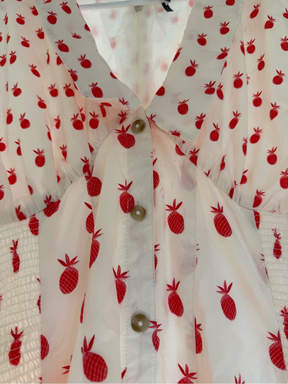 Anthropologie Short-Sleeve V-Neck Pleated Midi Dress - Picture 5 of 6